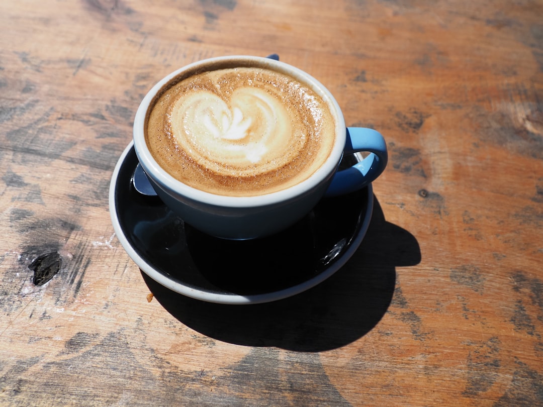 A flat white a the sign of the kiwi cafe in Christchurch